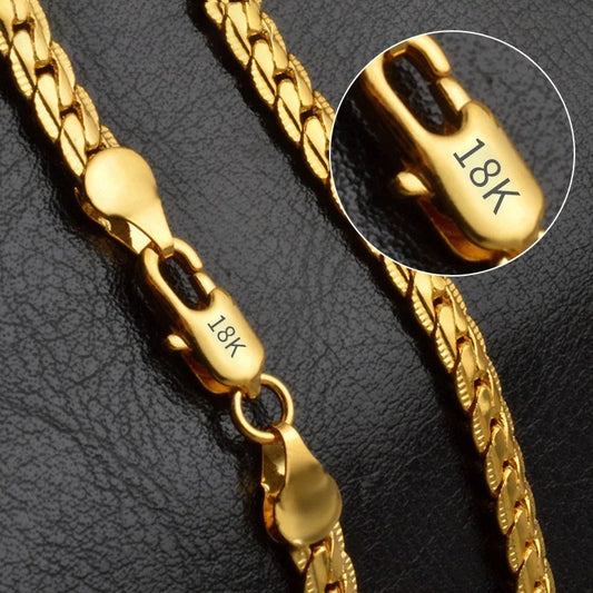 Classic Sideways Link Chain Necklace